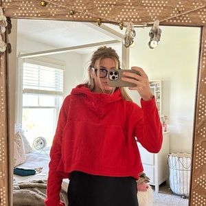 Free people movement sweatshirt red fleece